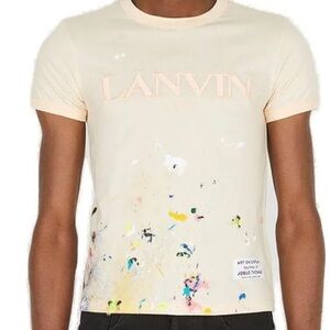 Lanvin Artistic Cream Short Sleeve Tee